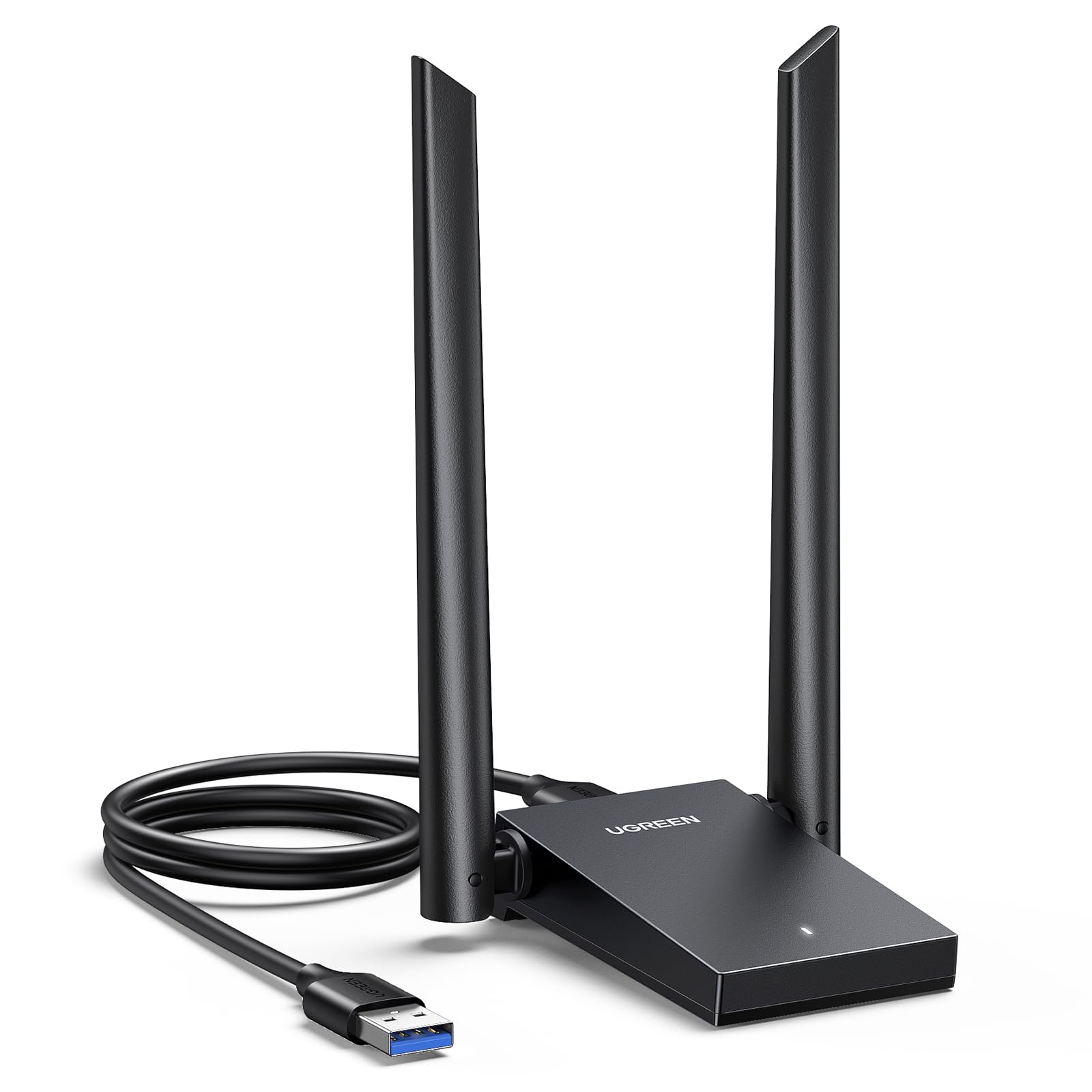 【送料無料】UGREEN WiFi 無線LAN 子機 WiFiアダプター USB 3.0 AX1800規格 WiFi6 IEEE 802.11ax対応 1800Mbps 5G+2.4G 5dBi 超高速通信 デュアルバンド ハイパワーアンテナ搭載 Windows 11/10/8.1/8 対応