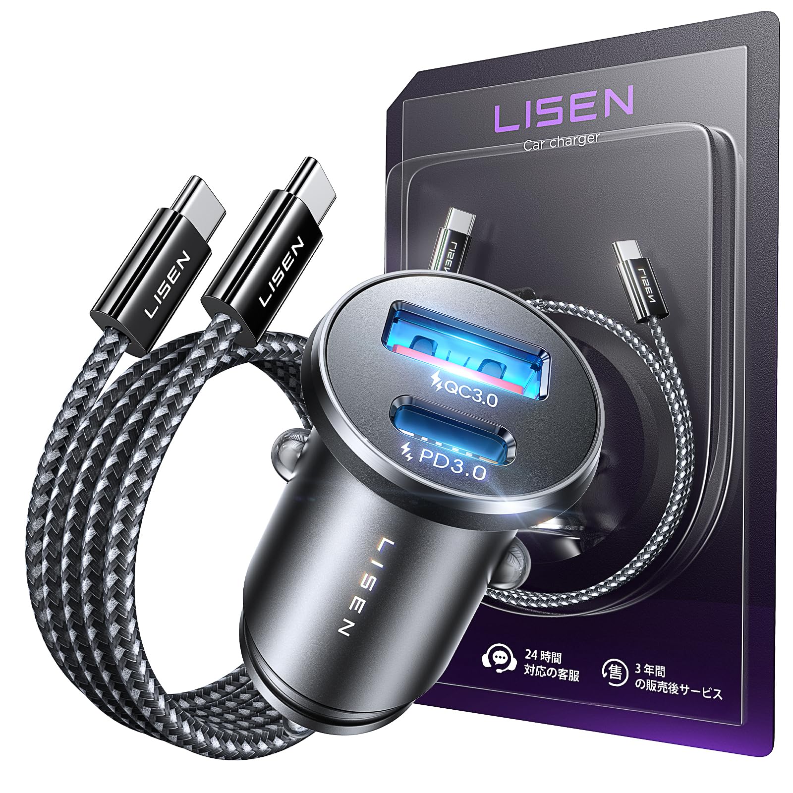 ̵LISENĶMini54Wå USB ®  Ŵ å USB C 60W C-C֥ Х...