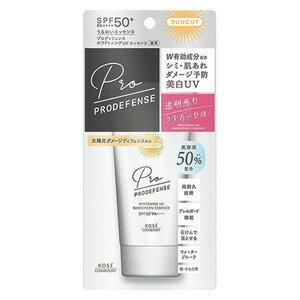 【商品詳細】 ●「SPF50+ PA++++」太陽光ダメージディフェンス処方で未来の素肌も美しくみちびく。 ●紫外線ダメージを防ぎ、うるおいを与える。 ●ウォータープルーフ。 ●顔・からだ用。 【使用方法】 ・適量を肌にムラなくのばしてください。使用量が少ないと、充分な日やけ止め効果が得られません。落とすときは、洗浄料などでていねいに洗ってください。 ・顔には、朝のスキンケアの最後にお使いください。 【成分】 ★有効成分：トラネキサム酸※、酢酸DL-α-トコフェロール ★その他の成分：精製水、低温焼成酸化亜鉛、ジプロピレングリコール、パラメトキシケイ皮酸2-エチルヘキシル、エタノール、ジカプリン酸プロピレングリコール、ジ(カプリル・カプリン酸)プロピレングリコール、メチルポリシロキサン、2、4-ビス-[{4-(2-エチルヘキシルオキシ)-2-ヒドロキシ}-フェニル]-6-(4-メトキシフェニル)-1、3、5-トリアジン、2-[4-(ジエチルアミノ)-2-ヒドロキシベンゾイル]安息香酸ヘキシルエステル、ポリオキシエチレン硬化ヒマシ油、メチルフェニルポリシロキサン、濃グリセリン、無水ケイ酸、L-アスコルビン酸硫酸エステル二ナトリウム、オトギリソウエキス、オレンジ油、カモミラエキス(1)、シナノキエキス、スギナエキス、トウキンセンカエキス、ヒアルロン酸ナトリウム(2)、ホップエキス、マツエキス、ヤグルマギクエキス、ヨクイニンエキス、レモンエキス、ローズマリーエキス、ローマカミツレエキス、1、3-ブチレングリコール、アクリル酸ナトリウム・アクリロイルジメチルタウリン酸ナトリウム共重合体／イソヘキサデカン／ポリソルベート80、イソプロピルトリイソステアロイルチタネート、キサンタンガム、グリセリン脂肪酸エステル、ジブチルヒドロキシトルエン、セトステアリルアルコール、ピロ亜硫酸ナトリウム、ベヘニルアルコール、ポリオキシエチレンステアリルエーテルリン酸、ポリオキシエチレンセチルエーテルリン酸、ポリヒドロキシステアリン酸、メチルハイドロジェンポリシロキサン、モノオレイン酸ソルビタン、架橋型メチルフェニルポリシロキサン(2)、無水エタノール、フェノキシエタノール 【注意事項】 ・日やけ止め効果をたもつために、肌をタオルでふいたあとなどは、その都度つけなおしてください。 ・衣服についたときは、洗剤でていねいに洗ってください。塩素系漂白剤は使用しないでください。 ・高温の場所や日のあたる場所には、置かないでください。 【発売元・製造元】コーセーコスメポート 【区分】日本製・化粧品 広告文責：株式会社フォーモスト 電話：03-6451-3440