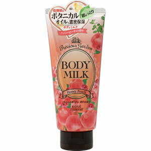 ●オーガニックボタニカル抽出オイル新配合！翌朝までしっとり続く濃密保湿ボディミルクです。 ●3種のボタニカルオイルがとろけてうるおいベールに変化。乾燥肌もしっとりと包み込み、うるおいが長時間持続します。 ●オーガニックシアバター・オーガニックホホバ抽出オイル・グレープシードオイル・ハチミツ・ピーチエキス・グリセリン（保湿）配合 ●天然香料使用。豊かな香りが心地よく広がります。 ●甘く愛らしいハニーピーチの香り ＜使用方法＞ 手のひらに適量をとり、腕・足など全身にマッサージするようになじませてください。 ＜配合成分＞ 水・DPG・BG・ミネラルオイル・ワセリン・グリセリン・シア脂・トコフェロール・ハチミツ・ブドウ種子油・ホホバ種子油・モモ果汁・BHT・EDTA-2Na・（アクリレーツ／アクリル酸アルキル（C10-30））クロスポリマー・エタノール・コメヌカ油・ジメチコン・ステアリン酸・ステアリン酸グリセリル・ステアロイルグルタミン酸・セスキオレイン酸ソルビタン・セテアリルアルコール・ポリソルベート80・水酸化Na・サリチル酸・フェノキシエタノール・メチルパラベン・香料 【発売元・製造元】コーセーコスメポート（株） 【区分】日本製・化粧品 広告文責：株式会社フォーモスト 電話：03-6451-3440　