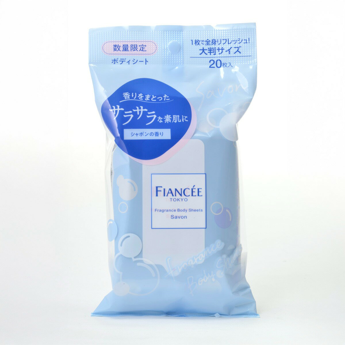 【商品詳細】 【特長】 ・サッとひと拭きで、香りをまとうボディシートです。 ・パウダー入りなのに白残りせず、サラサラな素肌を保ちます。 ・メントール（冷感成分）配合でひんやり気持ち良い使用感です。 ・清潔感あふれるナチュラルな石けんの香り。 【使い方】 ・表面のシールを開け、1枚ずつ取り出してお使いください。シートは両面お使いいただけます。 【使用上の注意】 ・ボディ用ですので、お顔へのご使用はおやめください。 ・アルコールに敏感な方、肌の弱い方、乳幼児はお使いにならないでください。 ・傷やはれもの、湿しん等、異常のあるところ、顔、粘膜、除毛直後にはお使いにならないでください。 ・お肌に異常が生じていないかよく注意して使用してください。 ・赤み、はれ、かゆみ、刺激、色抜け（白斑等）や黒ずみ等の異常が現れた時は使用を中止し、弊社お問い合わせ先又は皮膚科専門医等へのご相談をお勧めします。そのまま使用を続けると症状を悪化させることがあります。 ・極端に高温又は低温の場所、直射日光のあたる場所には保管しないでください。 ・乳幼児の誤飲、誤食、誤使用を避けるため、乳幼児の手の届かない場所に保管してください。 ・乾燥によるシートの劣化を防ぐため、使用後はシールをしっかりとお閉めください。 ・シートを直接衣服につけないようにご注意ください。衣服が白くなった時は、洋服ブラシをかけてください。 ・開封後はなるべく早めにお使いください。 ・シートは水に溶けませんので、トイレ等に流さないでください。 ・カバンの中等で強く押されると、液がしみ出る場合がありますので、ご注意ください。 ・家具、家電製品等にお使いにならないでください。 ・衛生上、一度使用したシートはくり返し使用しないでください。 【成分】 水、エタノール、シリカ、タルク、プロパンジオール、（エイコサン二酸／テトラデカン二酸）ポリグリセリル-10、ヒアルロン酸Na、アセロラ果実エキス、アロエベラ葉エキス、グリセリン、BG、チャ葉エキス、フェノールスルホン酸亜鉛、メントール、メントキシプロパンジオール、PEG-60水添ヒマシ油、クエン酸、クエン酸Na、ヒドロキシプロピルシクロデキストリン、香料、フェノキシエタノール、メチルパラベン 【発売元、製造元、輸入元又は販売元】 株式会社井田ラボラトリーズ 【区分】 日本製・化粧品 広告文責：株式会社フォーモスト 電話：03-6451-3440