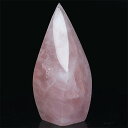 〔D411-1〕高品質 ローズクォーツ ポイント磨き 置物 rose quartz 紅水晶【メール便不可】