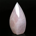 〔D411-10〕高品質 ローズクォーツ ポイント磨き 置物 rose quartz 紅水晶【メール便不可】