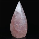〔D411-3〕高品質 ローズクォーツ ポイント磨き 置物 rose quartz 紅水晶【メール便不可】