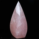 〔D411-4〕高品質 ローズクォーツ ポイント磨き 置物 rose quartz 紅水晶【メール便不可】