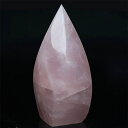 〔D411-5〕高品質 ローズクォーツ ポイント磨き 置物 rose quartz 紅水晶【メール便不可】