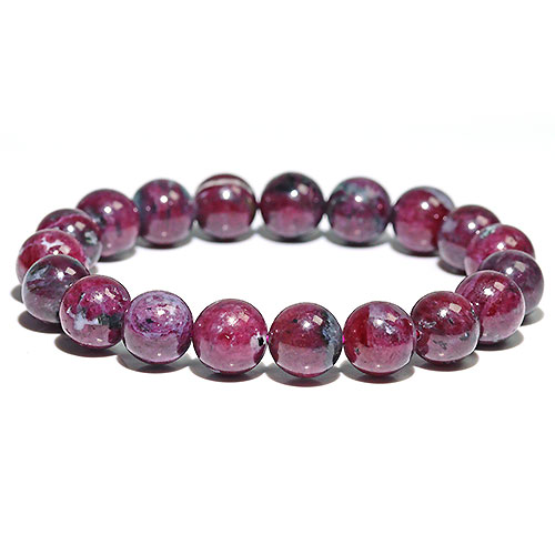 〔K1931-21〕約10mm 天然ルビー Ruby ブレスレット コランダム 紅玉