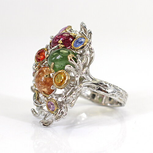 天然石 高級宝石リング オリジナル 世界一点物〔 天然石 パワーストーン アクセサリー 〕