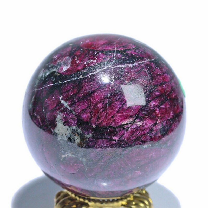 Rakuten - 〔D474〕希少 約50mm ロシア産 ユーディアライト スフィア Eudialyte 丸玉 置物 風水【カード付】1点【メール便不可】