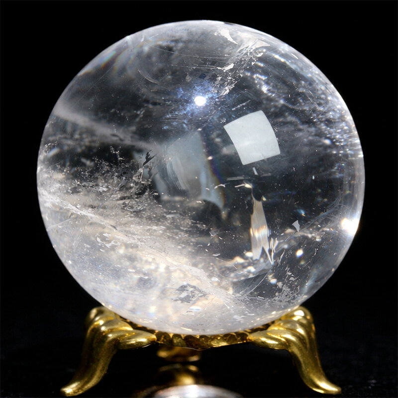 Rakuten - 〔D475-7〕約50mm ブラジル ミナスジェライス州 天然水晶 天然クォーツ スフィア 水晶 丸玉 1個【メール便不可】