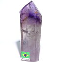〔D136-8〕ファントムアメジスト ロマネサイト入り ポイント 置物 amethyst 紫水晶