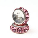 Silver925パーツ ロンデル ピンクーカラー 1個 約8mm(1個)〔 天然石 パワーストーン アクセサリー 〕(4)