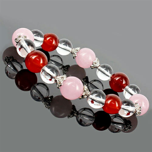 天然石カーネリアンローズクォーツブ...