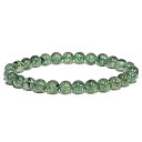 〔K1879-6m〕6mmお買い得 グリーンルチルクォーツ ブレスレット Green rutilequartz