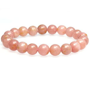 〔K1374-9m〕9mmPink Talc ピンクタルク ソープストーン 滑石 ブレスレット