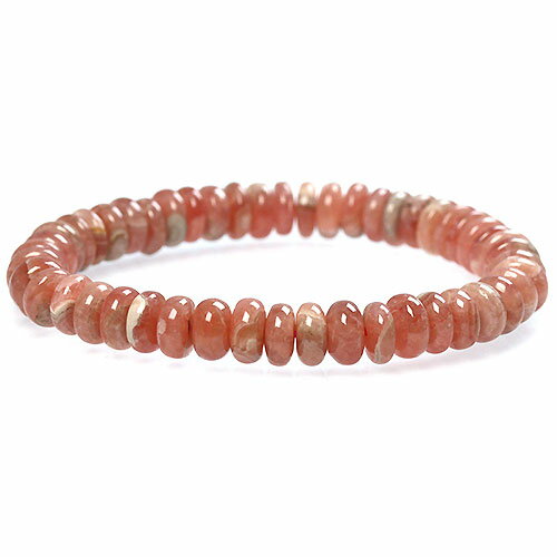 〔K1723-3〕約8mm 高品質 アルゼンチン産 インカローズボタン ブレスレット 愛や夢を象徴する