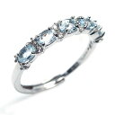 〔R388〕アクアマリン aquamarine SV925 リング 指輪 サイズフリー