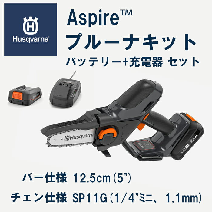 【ハスクバーナ正規販売店】バッテリーハンディチェンソー　P5-P4A　5”　本体+バッテリー+充電器　充電式チェンソー　Husqvarna