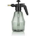 FO:スプレー ボトル 加圧式 霧吹き 植物 1000ML 蓄圧式スプレー プラスチック 極細ミスト ノズル調整可能 園芸 ガーデニング 掃除 グレー 透明