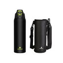 FO:水筒 1.5リットル 魔法瓶 1500ML ステンレスボトル スポーツ 真空断熱 保冷 保温 洗いやすい 直飲み 飲料対応 おしゃれ NEVIS ブラック