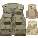 M?7XL メンズベスト 作業ベスト フィッシングベスト 春夏 アウトドア ベスト ナイロン ワークベスト 15ポケット 多機能 お釣 カメラマン 登山 撮影用...