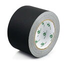 FO:ファブリックテープ、ブラックガッファーテープ、75 mm x 25 m、プロフェッショナルガッファーバンド、マットファブリックテープ、マットガッファー