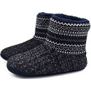 FO:ルームシューズ スリッパ メンズ 大きいサイズ ボアブーツ 冬用 暖かい 防寒 静音 洗濯可 14色 24.0~31.0 cm AR5892-ブラック・ホ...