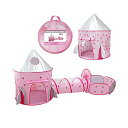 FO:テント子供用3in1 折りたたみ こどもテント3点セット 設置簡単 子供テント Kids Tent プレイテントハウス ボールプール 室内 女の子 家 お...