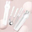 FO:カトラリーセット 箸 スプーン フォーク セット 携帯食器セット ステンレス鋼 収納ケース付 4点セット可愛い 衛生 長持ち ランチ 通勤 通学 弁当箱用...