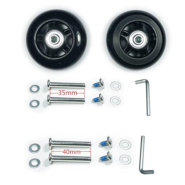 静音シリーズキャスター 車輪用交換タイヤキット スーツケース, ショッピングカート, キャリーバッグ ..