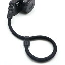 ハンドストラップ 金属リング/リングカバー付き ブラック 線径8mm