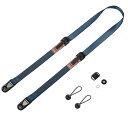 カメラストラップ 幅20mm アンカーリンクス 一眼レフ・ミラーレスカメラ・デジカメなど用 調節可能 クイックリリースプレート付 (ブルー)