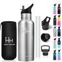 水筒 500ml 直飲み ステンレスボトル 水筒 シームレス 洗いやすい 自転車 魔法瓶 コーヒー 炭酸対応 おしゃれ 真空断熱 保冷 保温 ドリンクボトル ストロー付き 子供女の子