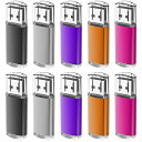 FO:USBメモリ 8GB 10個セット フラッシュメモリー USB2.0 フラッシュドライブ キャップ式 防塵性能優れ ストラップ付き LEDライト付き (8GB 5色)