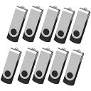FO:USBメモリ フラッシュメモリー フラッシュドライブ USBフラッシュメモリー USB2.0 コンパクト ストラップ付 (8GB, 黒x10)