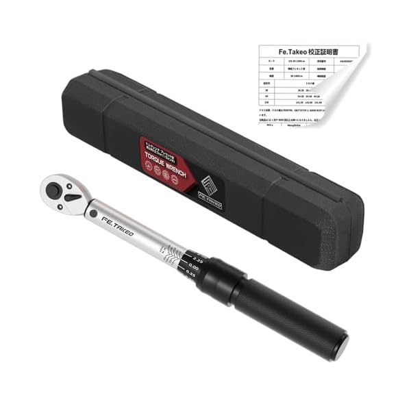 トルクレンチ プレセット型 タイヤ交換 差込角9.5mm(3/8インチ) 5-25N・m 車 バイク修理レンチ ソケットレンチ