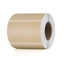 FO:感熱ラベルシール 茶色 矩形タイプ 50×76mm ラベルシール 500枚入り/巻 プリンター対応 感熱ロール紙 強粘着 ロール紙 ステッカー シール オ...