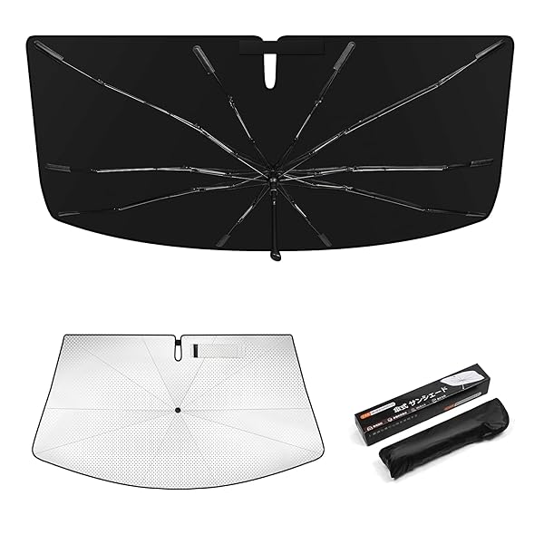 新型 セレナ C28系 傘型 フロントガラス サンシェード 遮光 断熱 SERENA C28 車種専用設計 傘式 車用サンシェード UVカット 紫外線対策 ラソル 10本骨 360°回転可能 プライバシー保護 ワンタッチ収納 車中泊 取付簡単 コンパ
