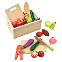 FO:おもちゃ おままごと 新鮮お野菜&果物 木製切れちゃう!マグネット式 フルーツ&おやさいセット 子供 モンテッソーリ玩具 木箱入り