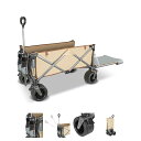 FO:キャリーワゴン 長物対応【荷室の長さ120cm】キャンプカート 特大容量 300L アウトドアワゴン 自立収納 コンパクト ワンタッチ収束式 折りたたみ式 頑丈 耐荷重180kg カップホルダー 幅10cmのサイレントユニバーサルホイール付き(3)