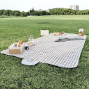 FO:レジャーシート 大判 防水 プールマット ビーチマット 厚手 チェック柄 折りたたみ ピクニックシート ピクニックマット ポータブル 花見 遠足 アウトドア (1.5m*2m)