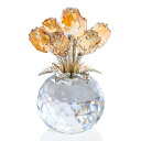 FO:結婚記念日プレゼント レディースファッションK9クリスタルゴールデンローズギフト バラの花束 バラ彫像 誕生日プレゼント 結婚祝い バレンタインデー 母の...