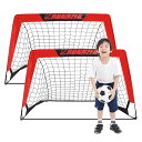 FO:サッカー ゴール 折りたたみ 2個セット 子供用 ポータブルサッカーゴール フットサル用ゴール ミニ 室内 屋外 庭 こども 折り畳み 収納バッグ付き