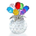 FO:結婚記念日プレゼントレディースファッションK9クリスタルカラーローズプレゼント枯れしないバラ花束バラの置物誕生日プレゼント結婚祝いバレンタインデー母の日彼...