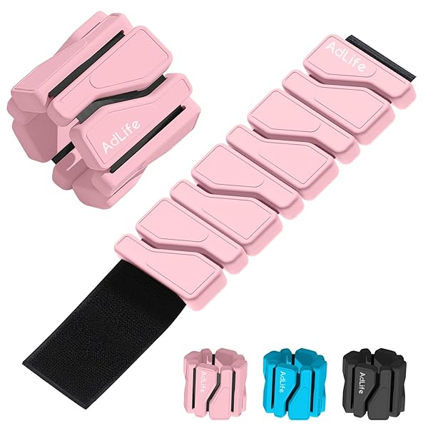 ピンクのアンクルウェイト 足首 手首 重り おもり 筋トレ ウェイト リスト 約1kg (0.5kg×2) 2個 シリコン製 リストウェイト パワーリスト アン...