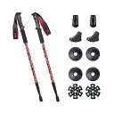 FO:トレッキングポール 2本セット トレッキングステッキ 登山 ストック アンチショック機能付 6061アルミ製 軽量300g 3段伸縮式 ウォーキングポール...