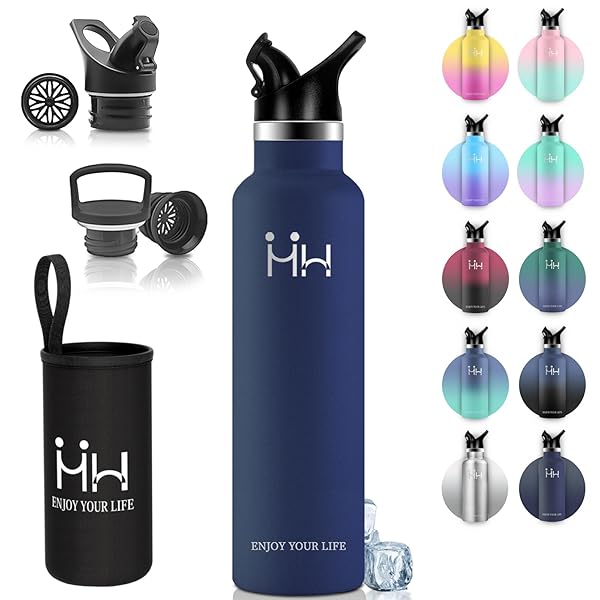 【送料無料】ステンレスボトル 1000ml 水筒 炭酸対応 真空断熱 1リットル 保冷保温 直飲み 片手で開け..