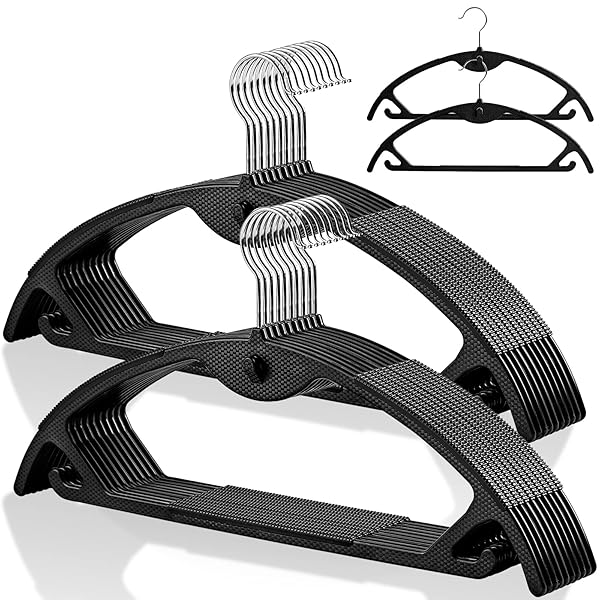 【送料無料】ハンガー かたくずれ防止 20本組 跡がつかないハンガー ハンガー すべらない 洗濯ハンガー はんがー 360度回転フック 連結フック付 ジャケット...