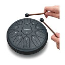 【送料無料】スリットドラム スチールタングドラム 金属ドラム 11音 6インチ 打楽器 マレット 収納バッグ付き 瞑想 ヨガ 禅 (ネイビーブルー)