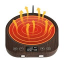 FO:カップウォーマー 保温コースター【9段温度設定・最高85℃・重力センサー付き】マグカップウォーマー コップ保温 加熱 1-9H自動電源オフ 13cm広い加...